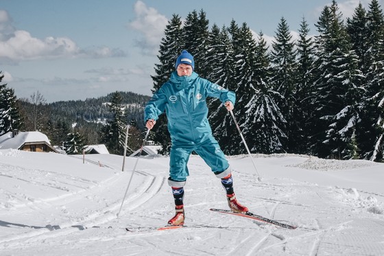 Langlauf Skating eine Person Feldberg